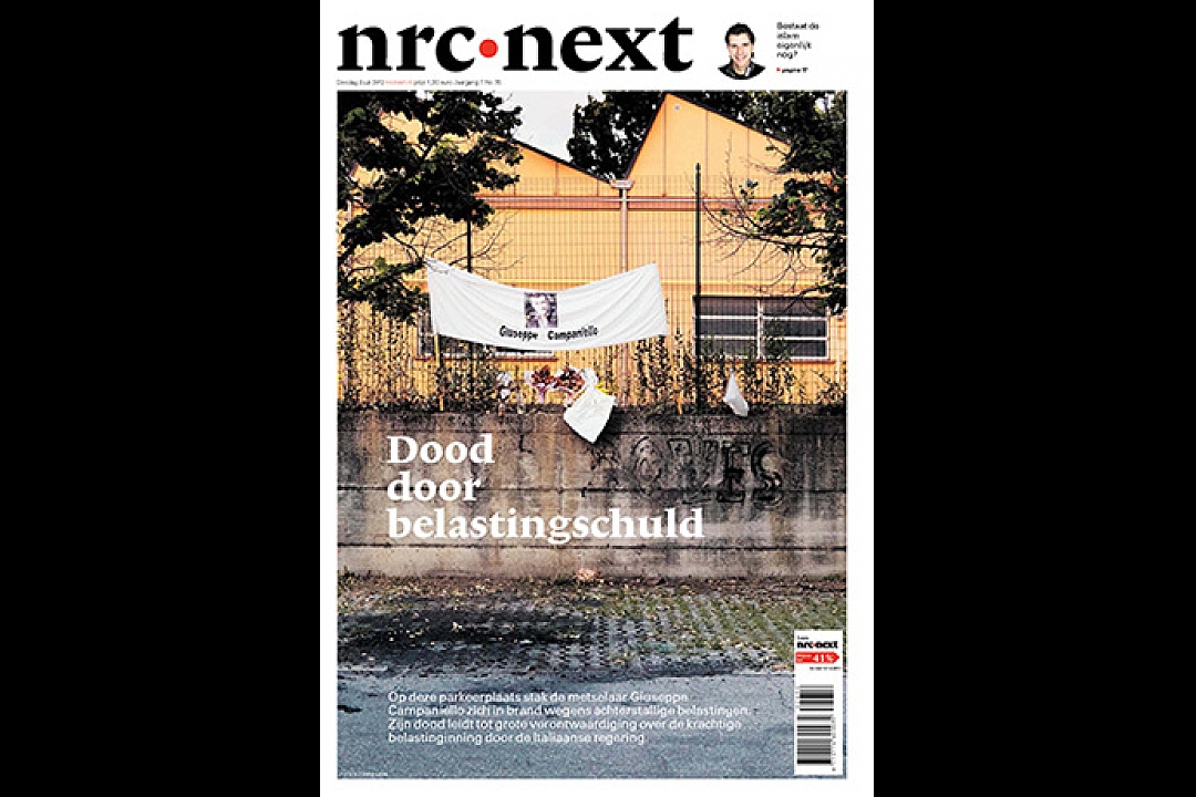 NRC Next, coverstory, text Eefje Blankevoort, July 2012. Death as result of taxdebt. 